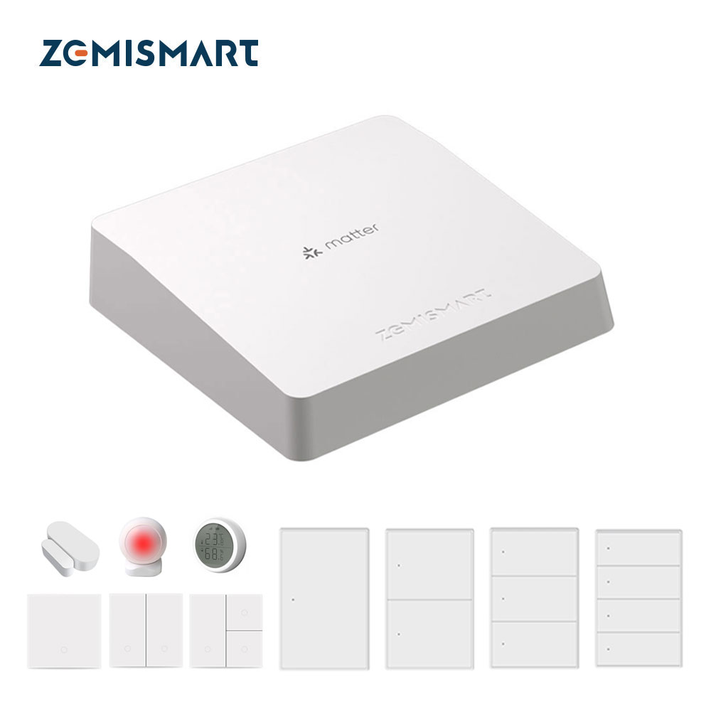 Matter Hub Thread - Zemismart-ドアセンサー,温度センサー,湿度センサー,インテリジェント制御,EU,Tuyaで動作