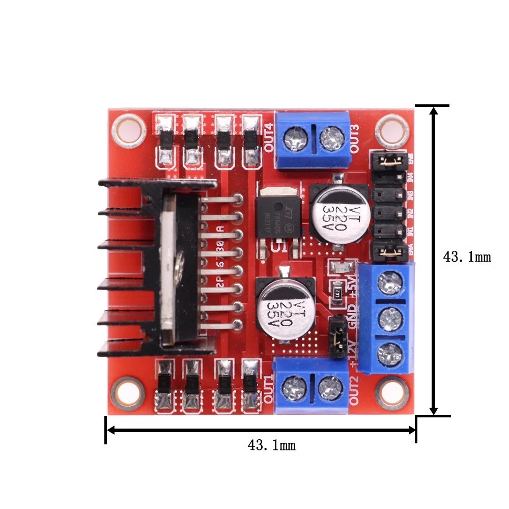 Diy Automation Projects - L298Nモータードライバーモジュール デュアルHブリッジコントローラー Arduino用 スマートカー ロボット 自動化