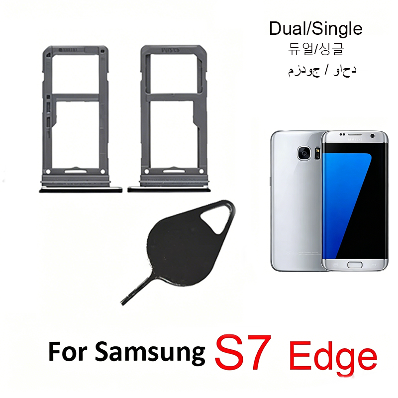 Home Assistant Sd - Samsung Galaxy S7 Edge G935 G935F用電話ハウジング、新品SIMカードアダプターとマイクロSDカードトレイホルダー（SIMイジェクトピン付き）