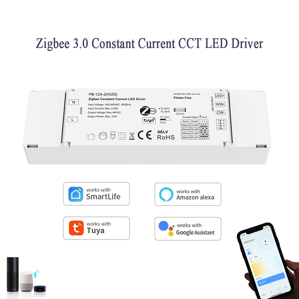 Zigbee Coordinator Stick - Tuya zigbee-LEDドライバー,調整可能な電力,ストリップコントローラー,変圧器,alexa,スマートライフアプリ,定電流,cct,12w