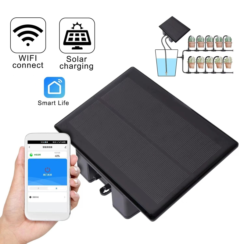 Smart Home Automation Diy - WIFI ソーラー自動散水機キットモバイルアプリリモコンホームスマート散水装置灌漑点滴灌漑キット