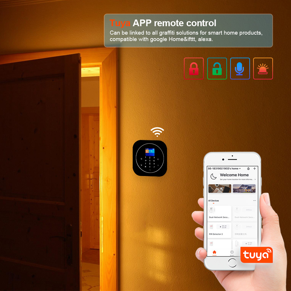 KERUI G12 2G Wifi ワイヤレスホーム警報シス - Home Automation System Diy のレビューと価格