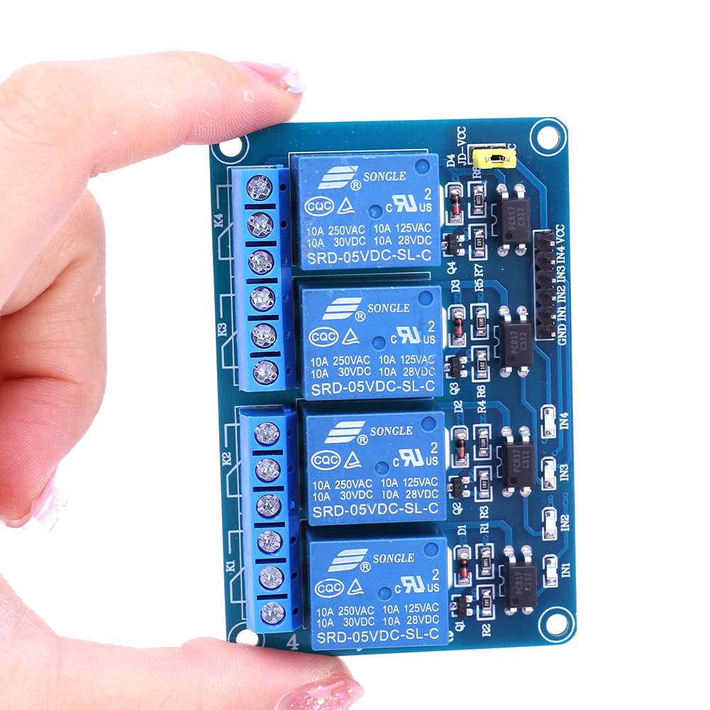 5V 12V 4チャンネルリレーボード、オプトカプラリレー付 - Home Automation Arduino のレビューと価格