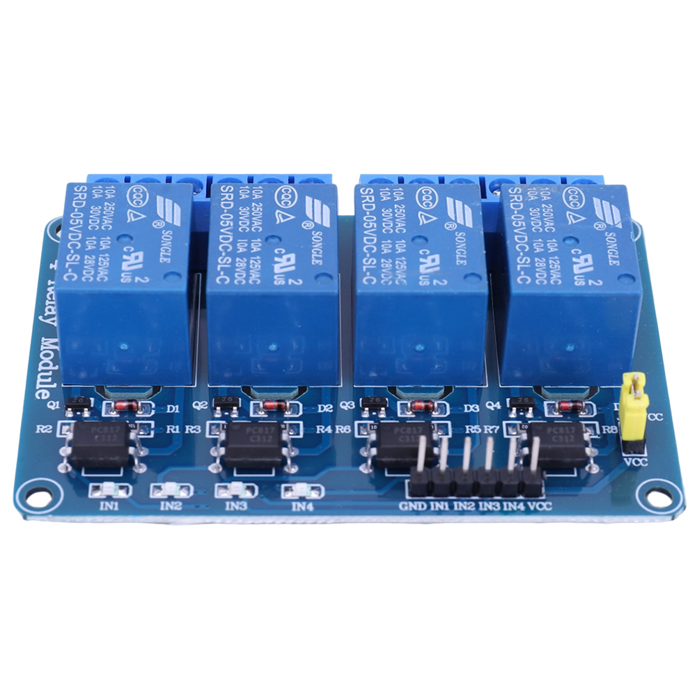 5V 12V 4チャンネルリレーボード、オプトカプラリレー付 - Home Automation Arduino のレビューと価格