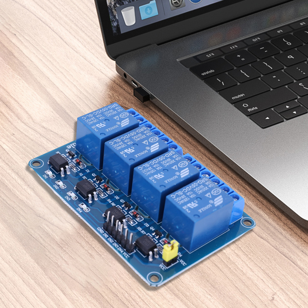 5V 12V 4チャンネルリレーボード、オプトカプラリレー付 - Home Automation Arduino のレビューと価格