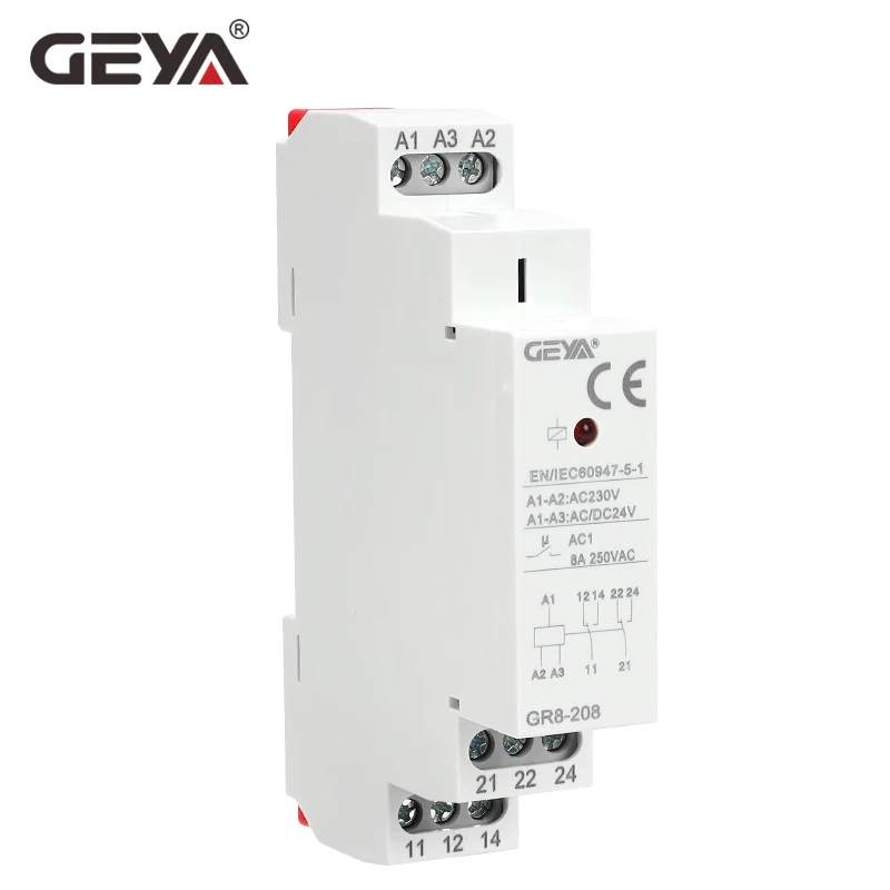 GEYA GR8-208 補助リレー中間スイッチ 8A 2S - Shelly Relay Module のレビューと価格