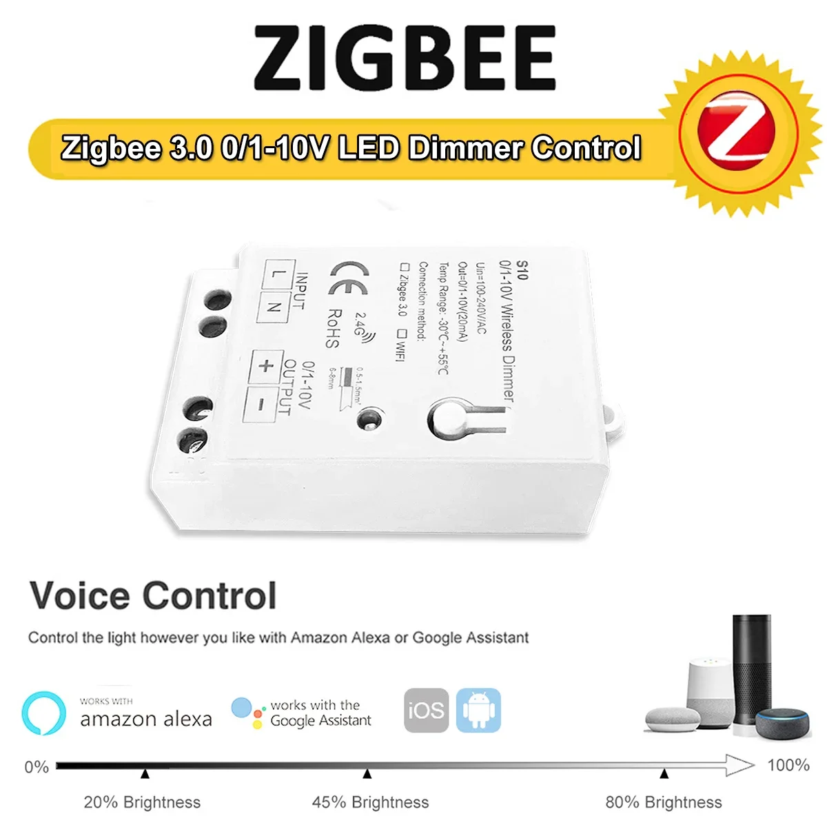 Zigbee 3.0 0-10V 1-10V 調光コントロー - Zigbee Coordinator Stick のレビューと価格