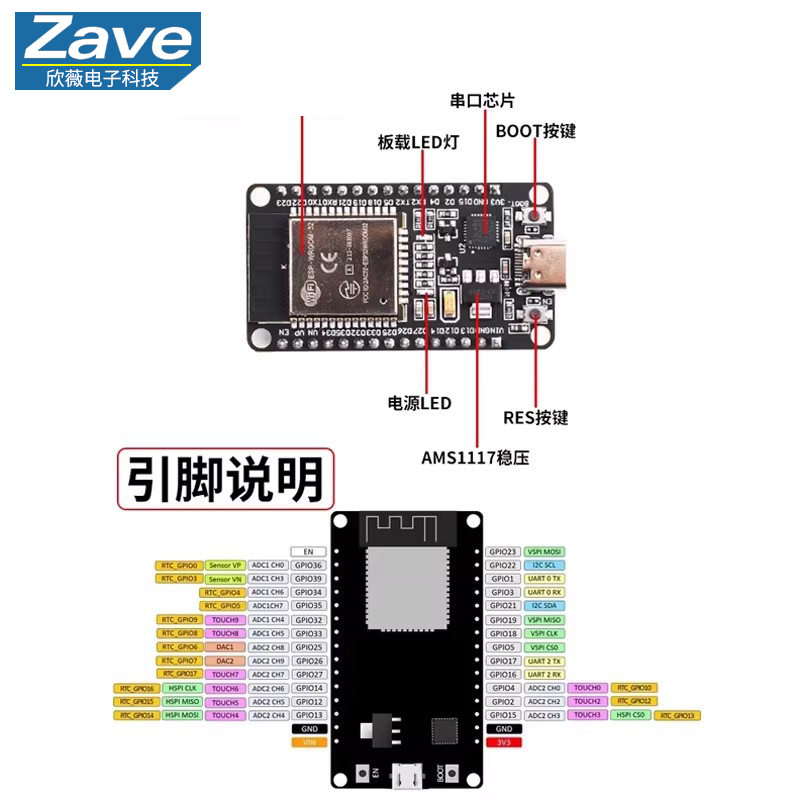 ESP32 WiFi Bluetooth 開発ボード Typ - Level Shifter 3.3V のレビューと価格