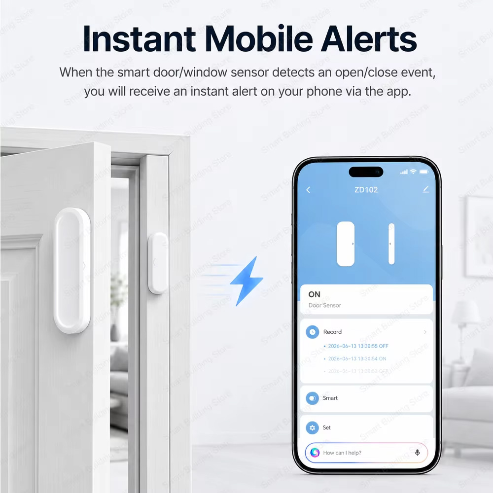IP65 Tuya Zigbee 3.0 ドア窓磁気センサー - Home Automation Ideas のレビューと価格