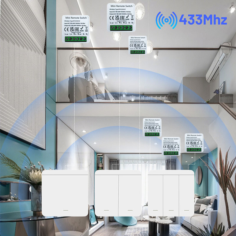 RF 433MHz スマートDIYワイヤレススイッチ 1/2 - Diy Home Automation System のレビューと価格