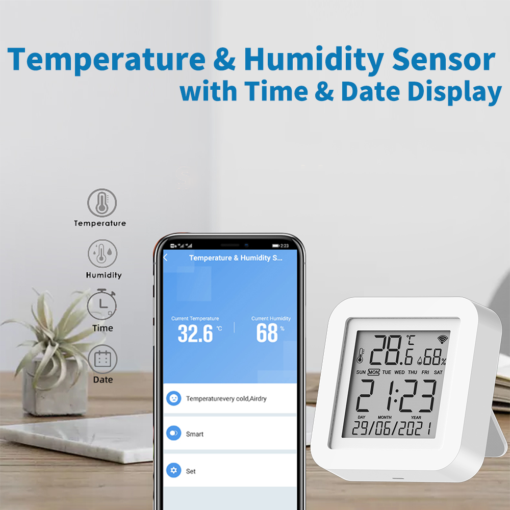 Tuya-温度および湿度センサー,スマートホームオートメーシ - Home Automation Ideas のレビューと価格