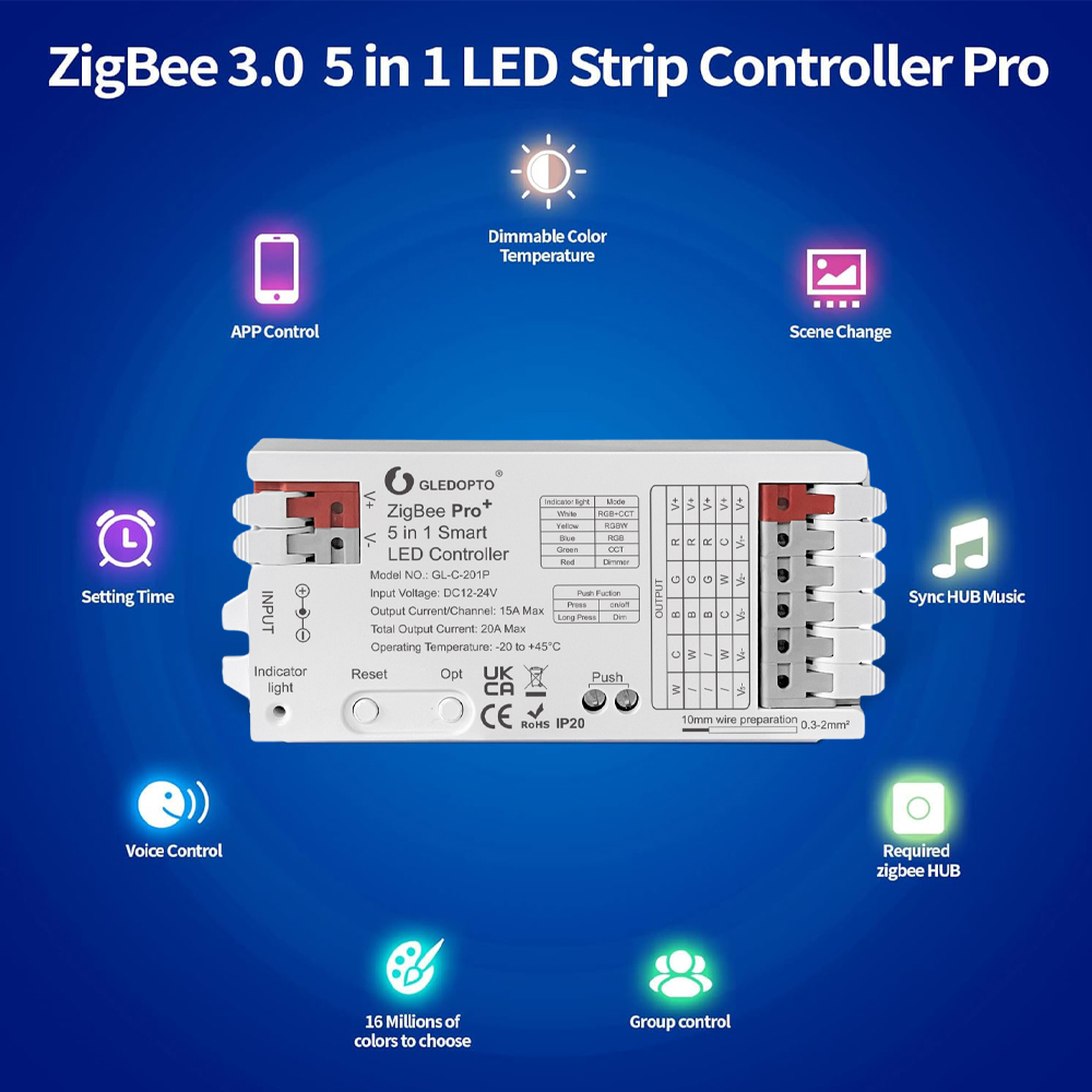 スマートZigBee 3.0 LEDコントローラー 5 in - Zigbee Coordinator Stick のレビューと価格