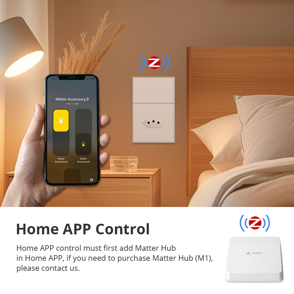 Zemismart-Zigbeeブラジルプラグ,2つの壁照明 - Matter Hub Thread のレビューと価格