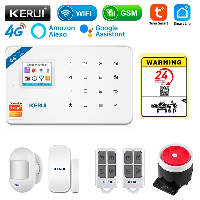 KERUI セキュリティ警報システムキット W184 4G  - Smart Home Automation Diy のレビューと価格
