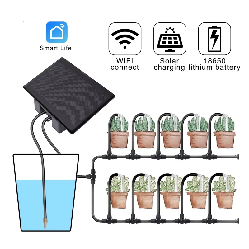 WIFI ソーラー自動散水機キットモバイルアプリリモコンホー - Smart Home Automation Diy のレビューと価格